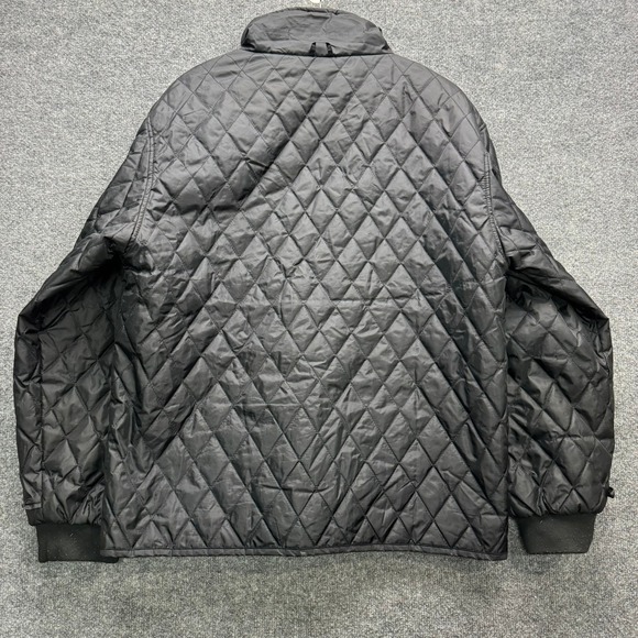 DHL Bomber Jacket Men's Size L Black Quilted Full Zip Lightweight Casual Coat - Picture 7 of 11